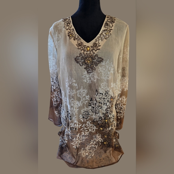 Chico's Tops - Chicos Sheer Tunic Size Medium